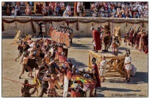 Roman re-enactments in Nimes, France