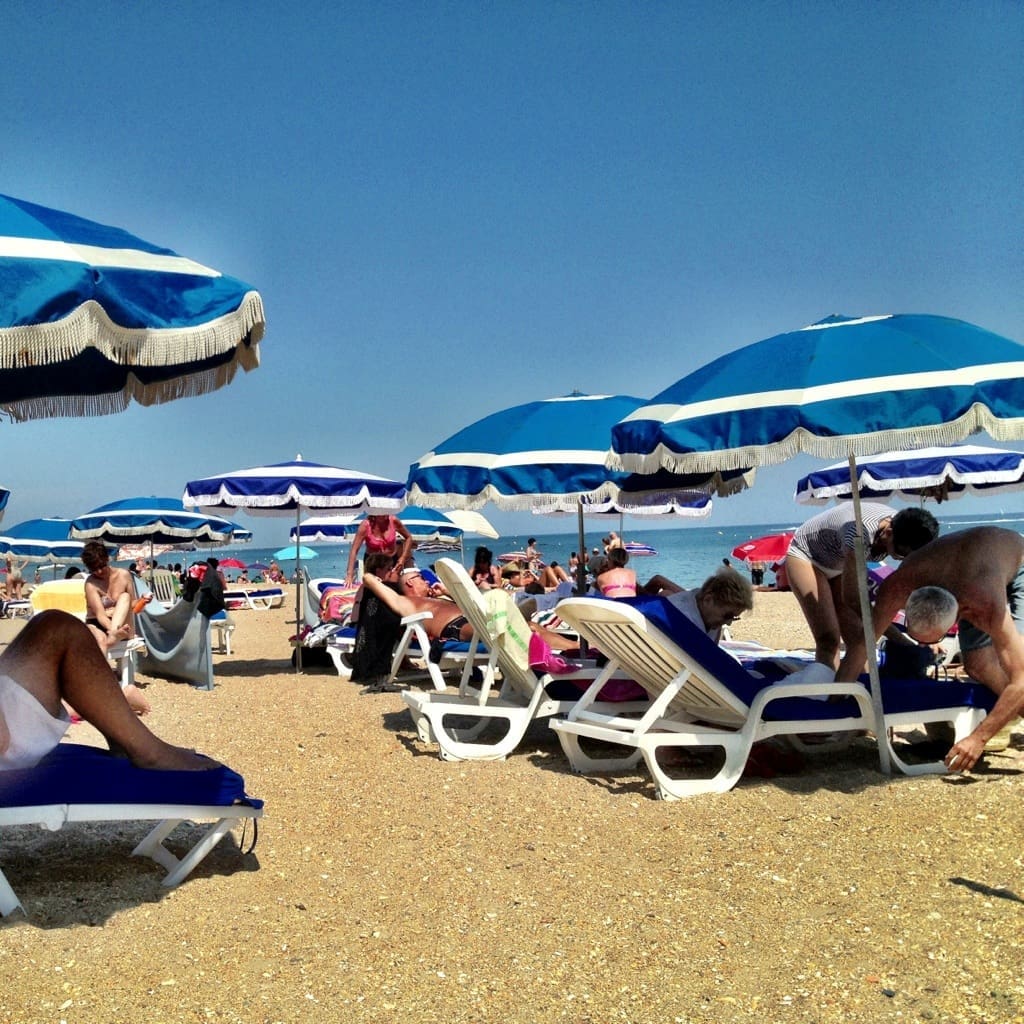Beach clubs in Sete, France