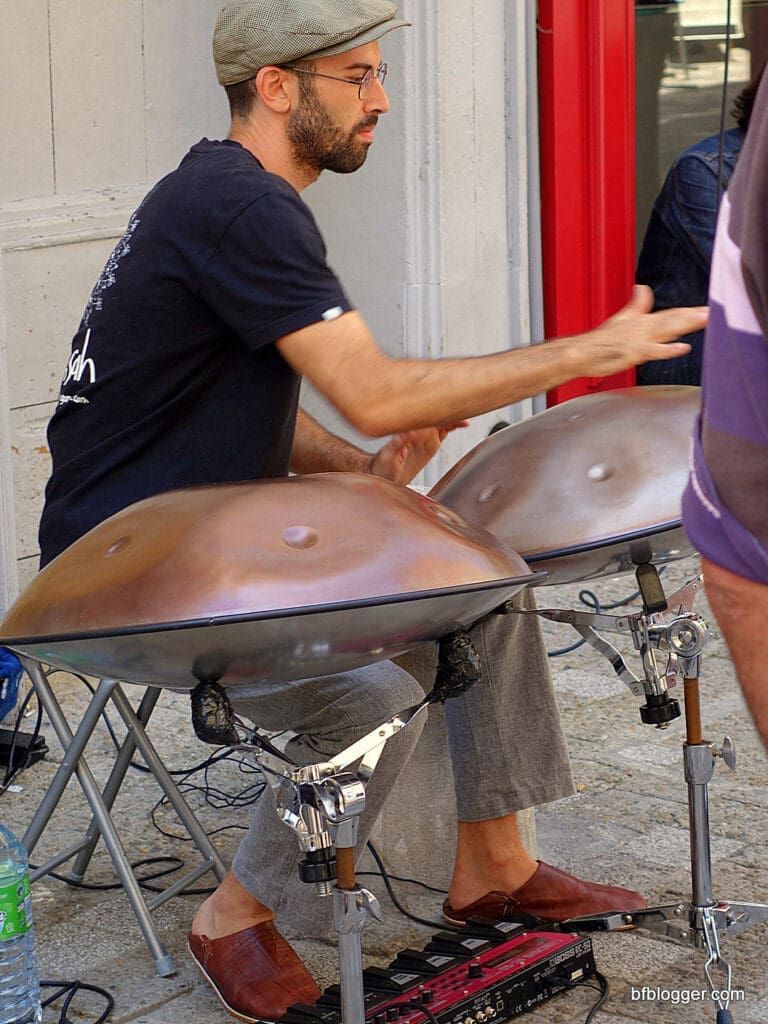 More musicians are scattered throughout the public places