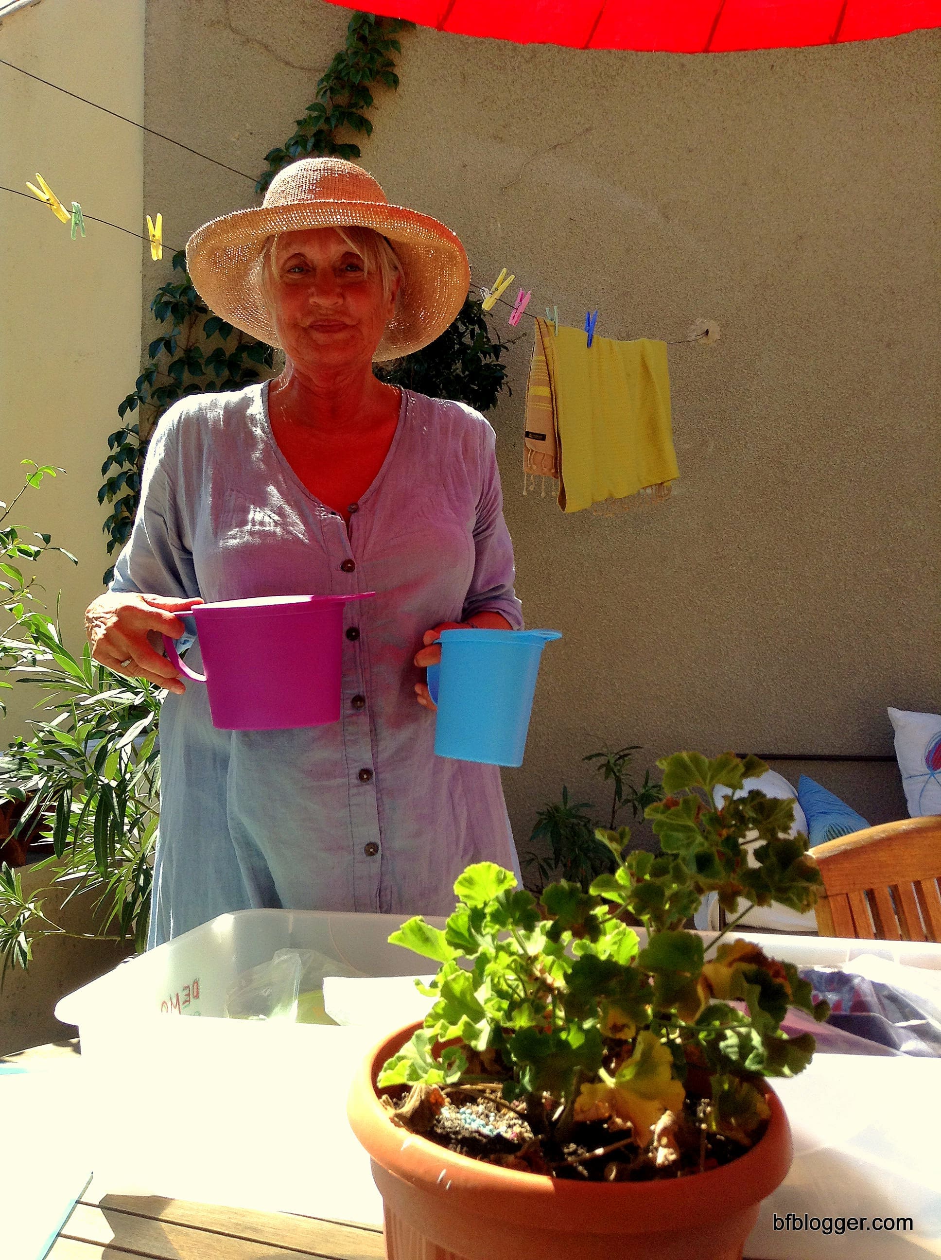 Carola with the her invention, the 