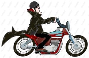 Man Riding Motorcycle Clip Art