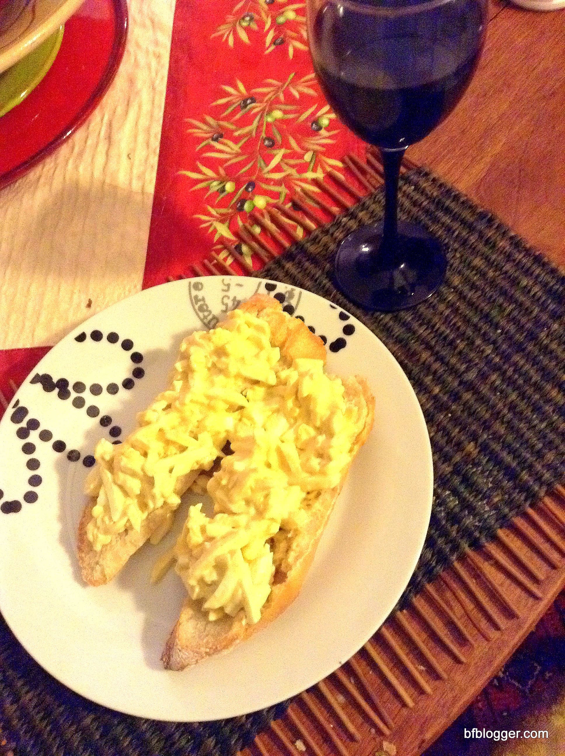 deviled egg sandwich