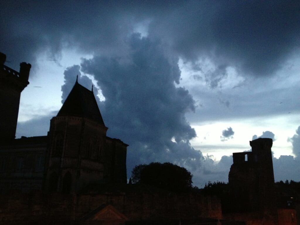 The night after the flood skie were still ominous 