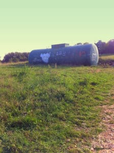 Abandoned gas tank