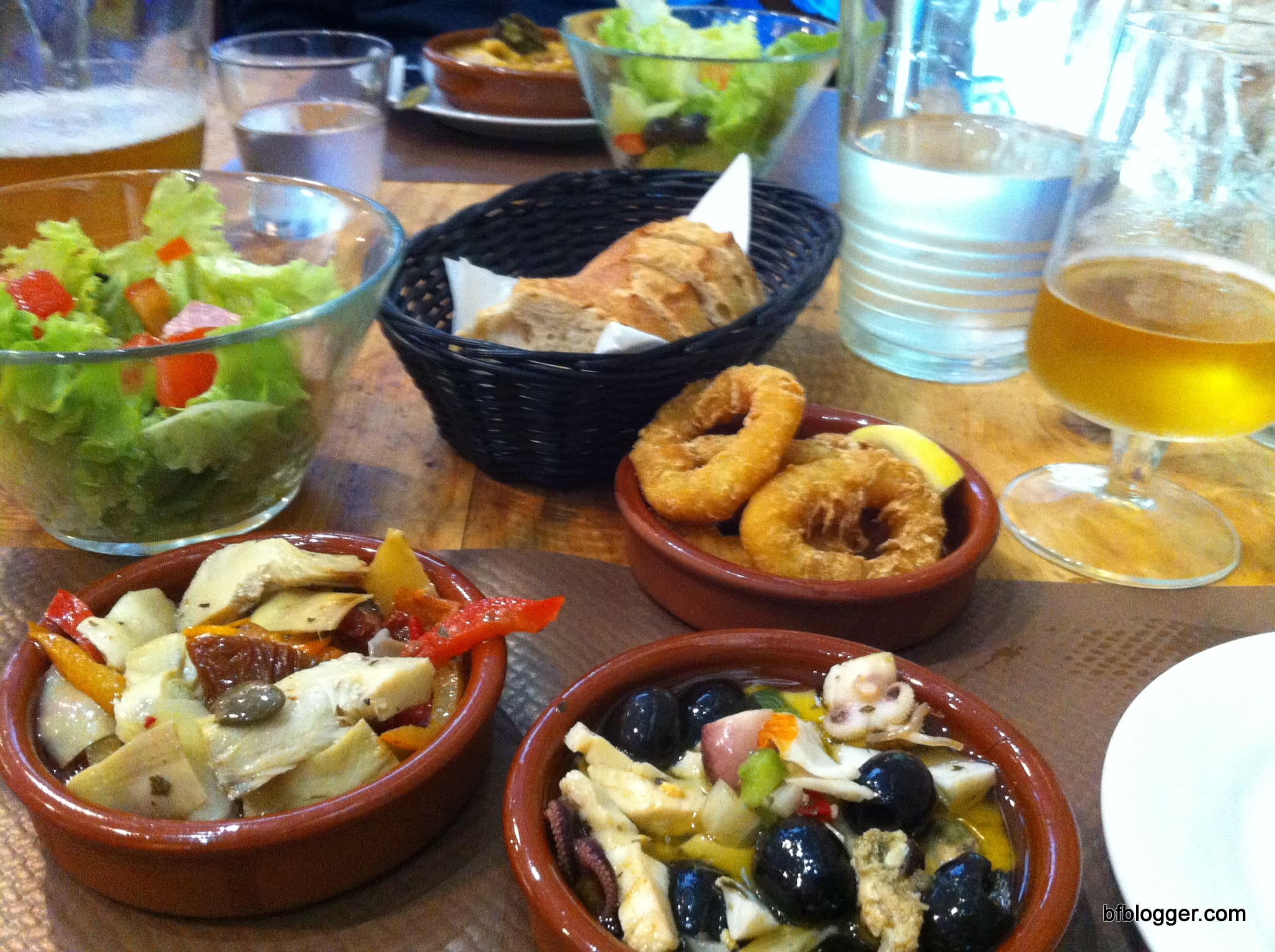 Appetizers in Turkey: Calamari and Mixed Seafoods