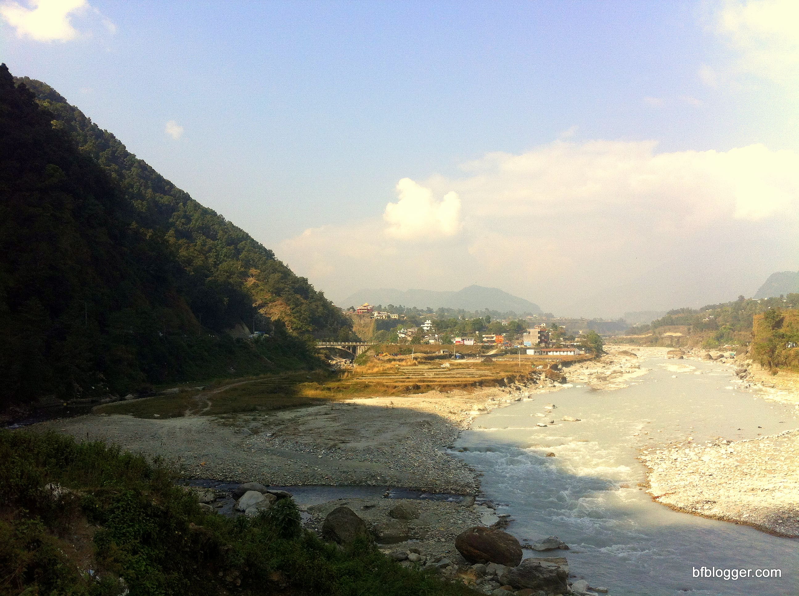Roadside view of Nepal outside Pokara