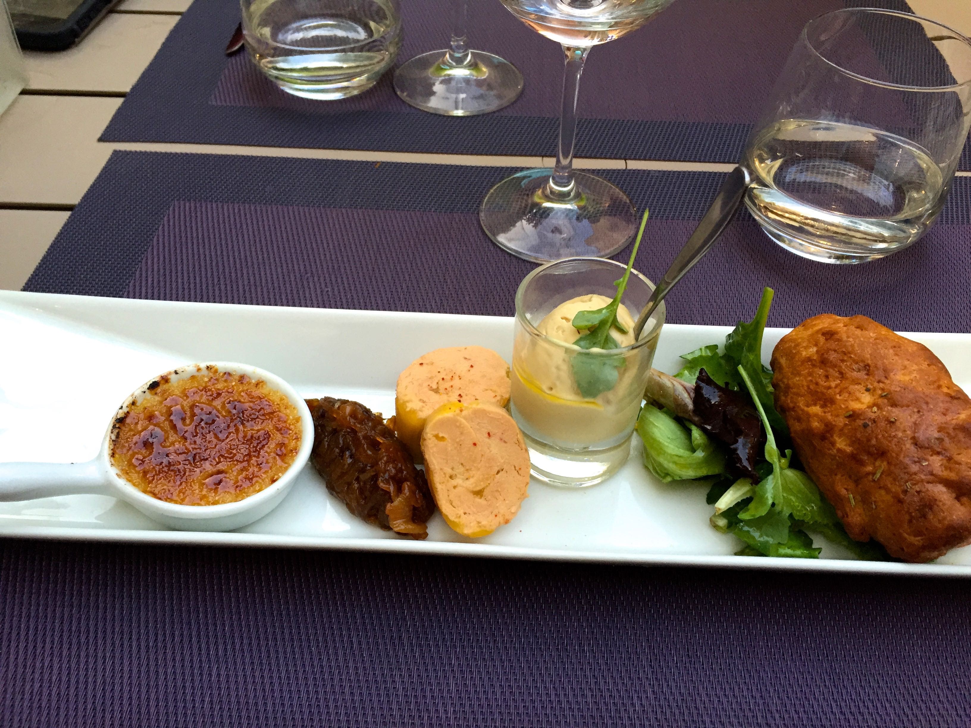 Foie grae entree at Le Comptoir 7 in Uzes