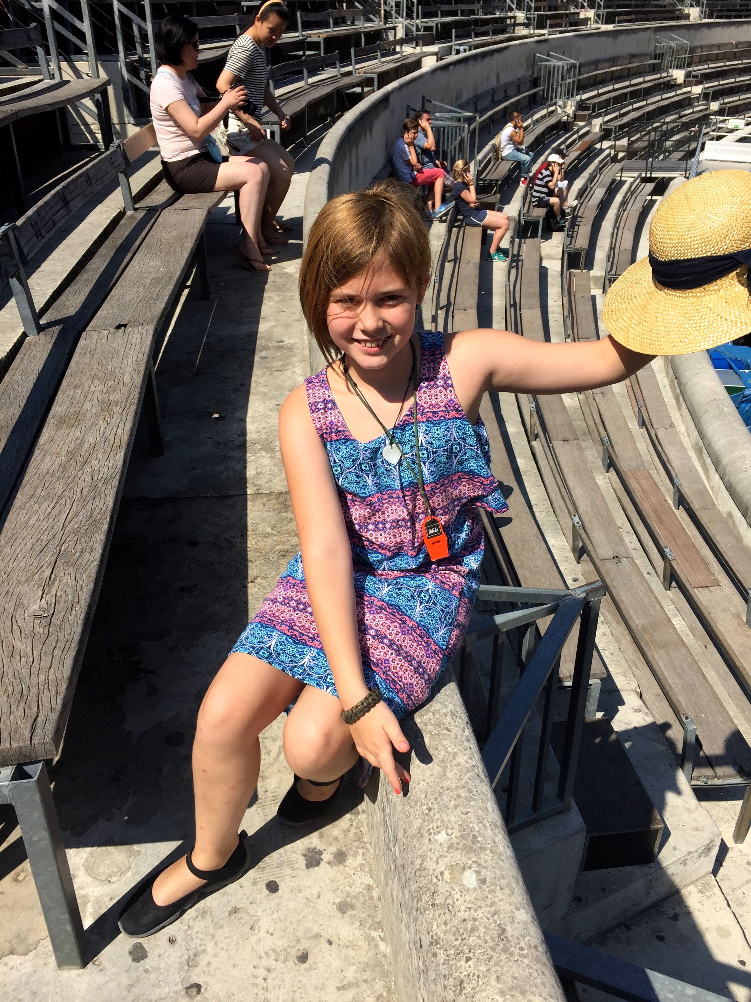 McKenna at the ancient arena in Nimes