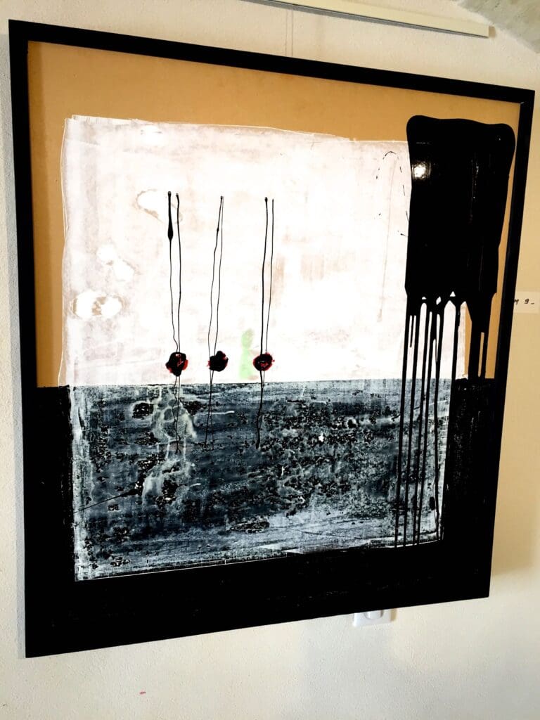 Painting by Mathieu, Deviation Exhibit, Uzes
