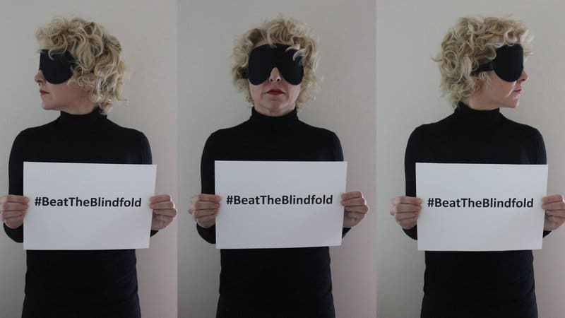 Verity Smith's social media "Beat the Blindfold" campaign