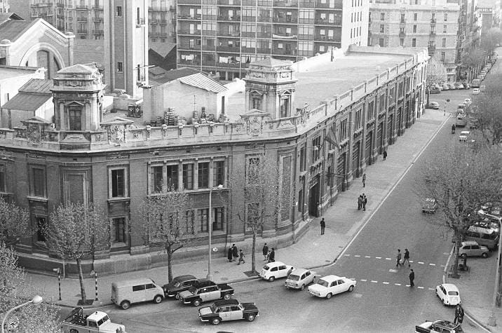 Vista del Cuartel Central ( Parc de L´Eixample ) en 1960 