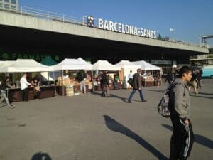 Santa Railway Station in Barcelona
